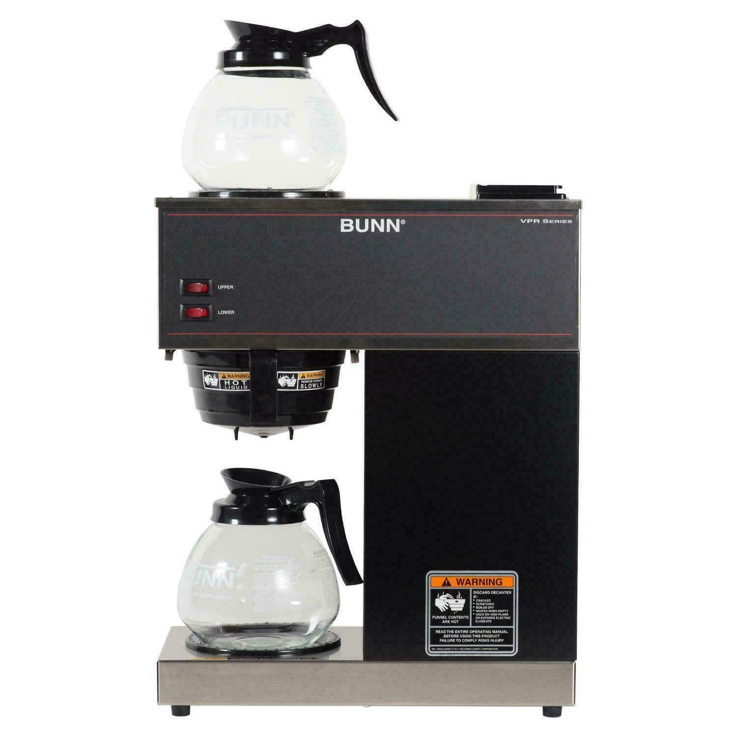 Elite Bunn VPR-2GD 12-Cup Pourover Commercial Coffee Brewer – Black