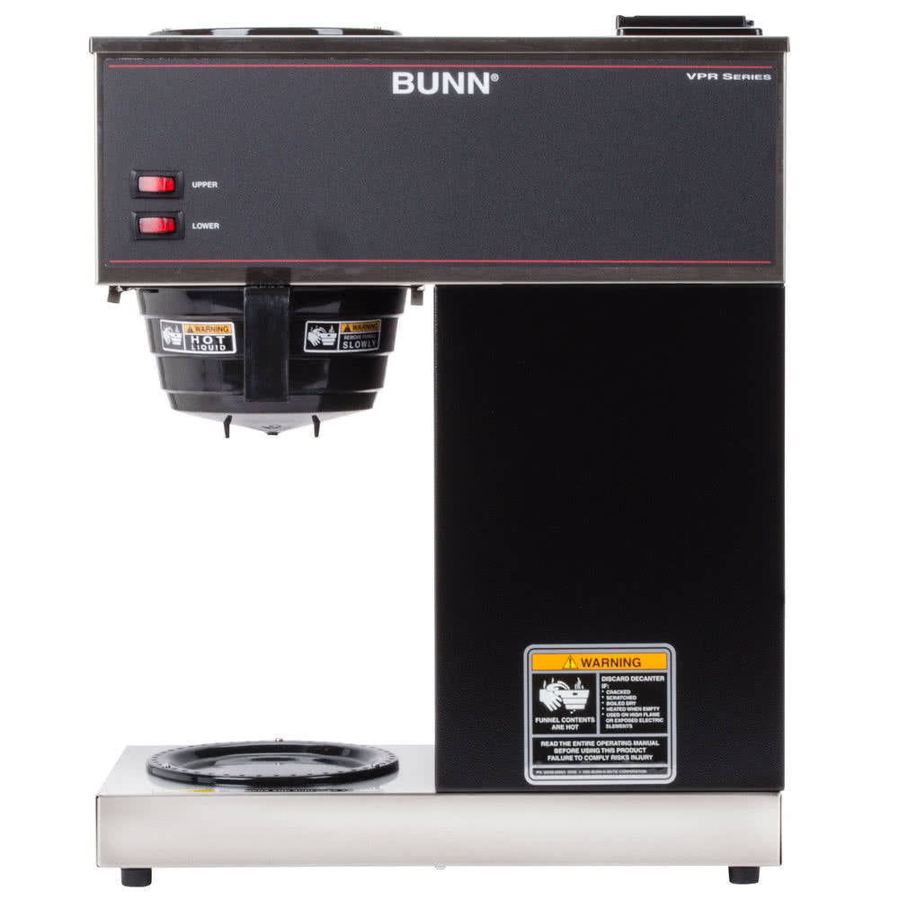 Elite Bunn VPR-2GD 12-Cup Pourover Commercial Coffee Brewer – Black