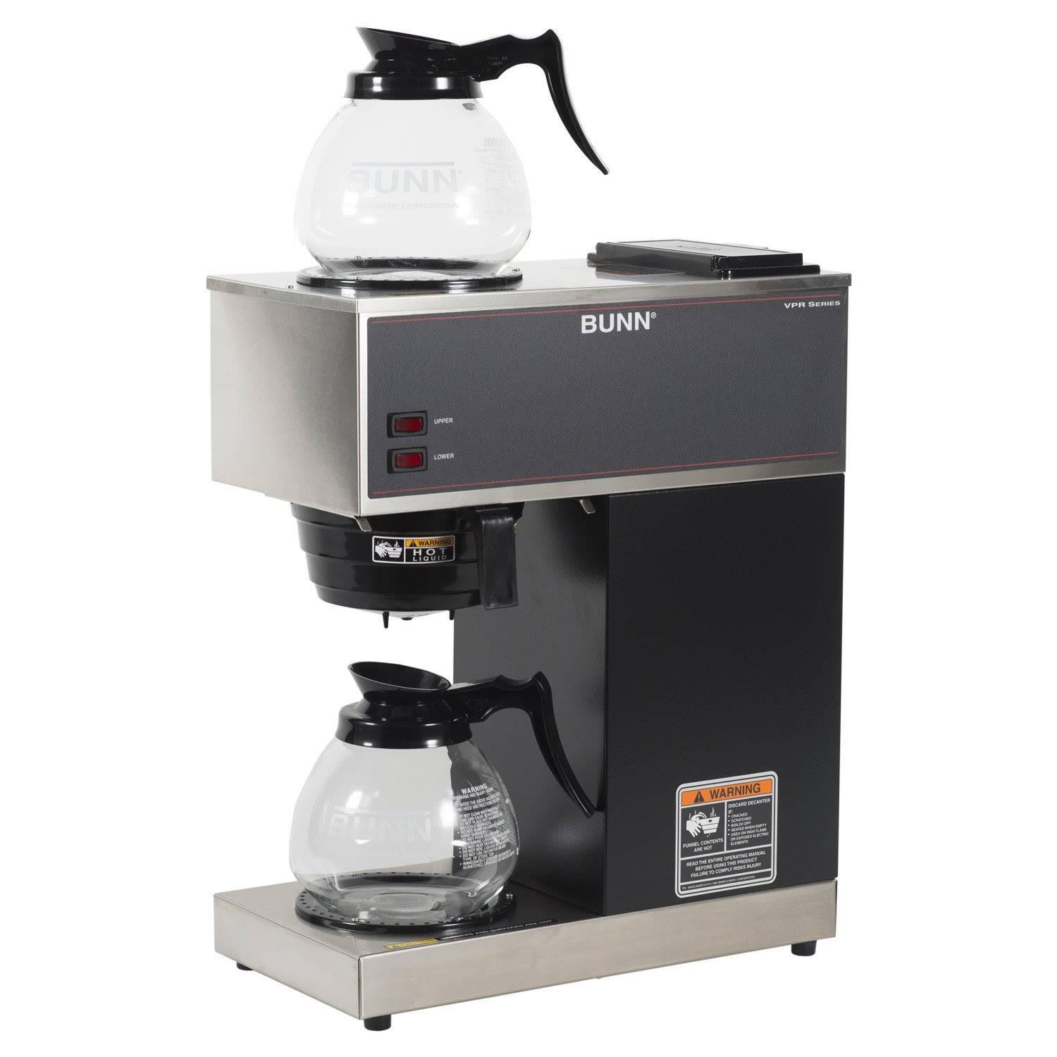 Elite Bunn VPR-2GD 12-Cup Pourover Commercial Coffee Brewer – Black